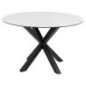 Holly 4 Person Round Dining Table White With Cross Base Leg