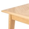 Freya 6 Person Rectangular Dining Table Herringbone Top Natural Close Up