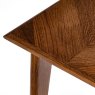 Freya 4-8 Person Rectangular Extending Dining Table Herringbone Top Bordo Detail