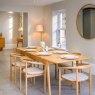 Freya 6-10 Person Rectangular Extending Dining Table Herringbone Top Natural Lifestyle