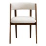 Carla Dining Chair With Curved Fabric Backrest & Seat Pad Bordo