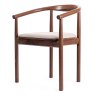 Carla Dining Chair With Curved Backrest & Fabric Seat Pad Bordo