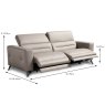 EGOITALIANO Sixtine 2.5 Seater Electric Reclining Sofa With 2 Electric Recliners Leather Cat B Dimen
