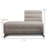 EGOITALIANO Sixtine Modular 1.5 Seater No Arms With Chaise LHF Leather Category B Dimensions