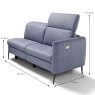 Egoitaliano Eiger Modular 1.5 Seater Sofa Arm RHF Leather Category B Dimensions
