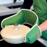 Samuel Lamont Canvas Double Oven Glove Green Lifestyle
