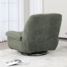 Sendai Swivel Electric Reclining Chair Fabric Green Back