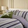 Helena Springfield Long Island Beach House Stripe Reversible Double Duvet Cover Set Green Close Up