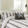 HELENA SPRINGFIELD Long Island Coopers Stripe Reversible Super King Duvet Cover Set Grey Close Up