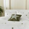 HELENA SPRINGFIELD Long Island Tufted Star Reversible Single Duvet Cover Set White & Green Close Up