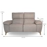 Tayber Camila 2 Seater Sofa With Storage Arms Fabric Category 1 Stone Dimensions