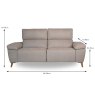 Tayber Camila 3 Seater Electric Reclining Sofa With Storage Arms Fabric Category 1 Dimensions