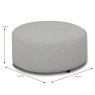 Locarno Small Round Footstool Leather Category 20 BX/NW Dimensions