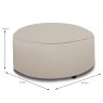 Locarno Small Round Footstool Leather Category 20 BX/NW Dimensions