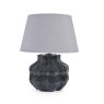 Ivor Table Lamp Large Blue/Grey Base With Grey Linen Shade