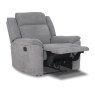 Ronda Manual Reclining Armchair Fabric Grey