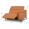 Davos Modular 1.5 Seater Electric Reclining Sofa RHF USB Leather Category 20 Dimensions