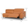 Davos Modular Electric Reclining 3 Seater Sofa Arm RHF With USB Port Leather Category 20 Sizes