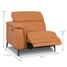 Davos Modular Electric Reclining 1 Seater Sofa Arm LHF USB Port Leather Category 20 BX/NW Dimensions