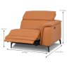 Davos Modular Electric Reclining 1.25 Seater Sofa Arm RHF With USB Port Leather Category 20 Sizes