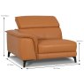 Davos Modular 1.5 Seater Sofa Arm LHF Leather Category 20 BX/NW Dimensions