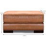 Viviana Rectangular Footstool Leather Category 16 (S) Dimensions