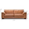 Viviana 3.5 Seater Sofa Leather Category 16 (S) Dimensions
