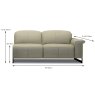 Andrea Modular Electric Reclining 3 Seater Sofa Arm RHF Leather Category 10 (S) Dimensions