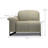 Andrea Modular Electric Reclining 1.5 Seater Sofa Arm LHF Leather Category 10 (S) Dimensions