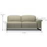 Andrea Modular Electric Reclining 3.5 Seater Sofa Arm RHF Leather Category 10 (S) Dimensions