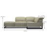 Andrea Modular 3 Seater Corner + End Unit Sofa LHF Leather Category 10 (S) Dimensions