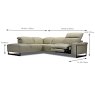 Andrea 4 + Corner Unit With 1 Electric Recliner Sofa Arm RHF Leather Category 10 (S) Dimensions