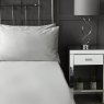 300 Cotton Sateen Double Fitted Sheet Platinum 15" - Half Bed