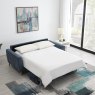 Ringgenberg 2.5 Seater Sofa Bed Fabric Blue Pulled Out