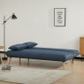 Brienz 3 Seater Sofa Bed Fabric Blue Pulled Out