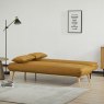 Brienz 3 Seater Sofa Bed Fabric Pumpkin Pulled Out