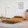 Bern Single Chair Bed Fabric Pumpkin Pulled Out