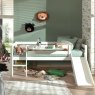 Vipack Pino Combination Midsleeper With Ladder, Slide & Hanging Shelf White Lifestyle