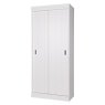 WOOOD Row Cabinet Shelving Unit With Sliding Doors White