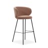 Rosa Low Bar Stool Fabric Blush