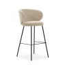Rosa Low Bar Stool Fabric Natural