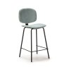 Anna Low Bar Stool Fabric Aquagreen