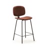 Anna Low Bar Stool Fabric Rust