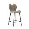 Muli Low Bar Stool Fabric Brown
