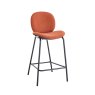 Cori Low Bar Stool Fabric Rust