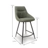 Boden Low Bar Stool Fabric Sage 7