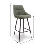Boden High Bar Stool Fabric Sage 7