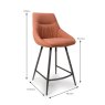 Boden Low Bar Stool Fabric Brick 8