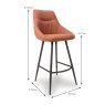Boden High Bar Stool Fabric Brick 8