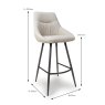Boden High Bar Stool Fabric Natural 8